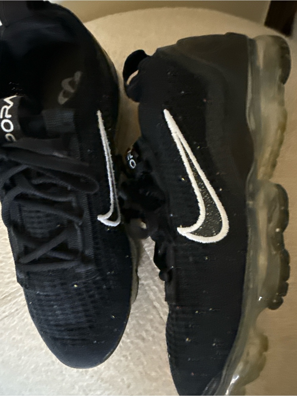 Nike women Black VaporMax Air Cushion Sneakers